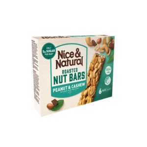 Nice & Natural Peanut and Cashew Nut Bars 6 Pack