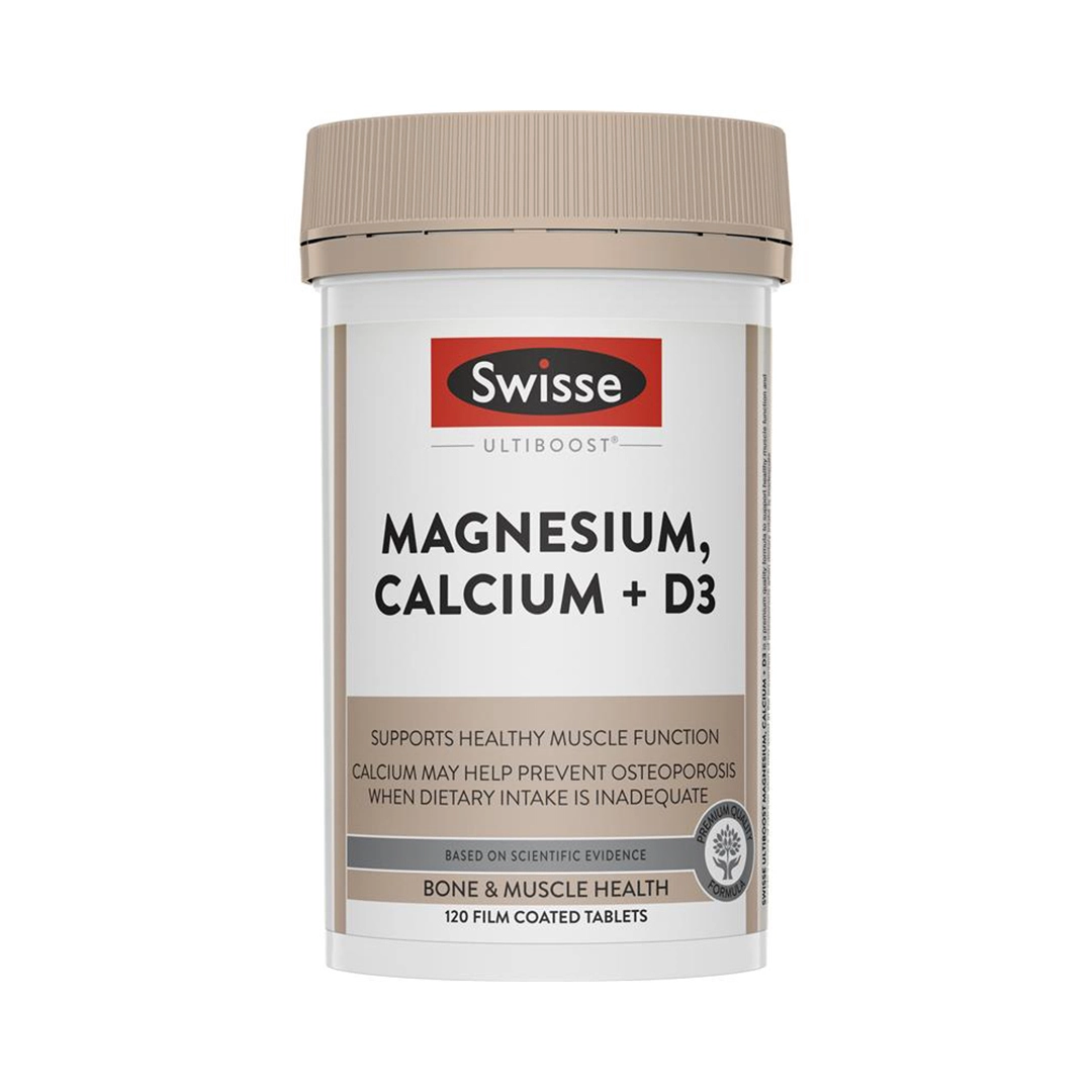 Swisse Magnesium,Calcium + D3 120 Tabs